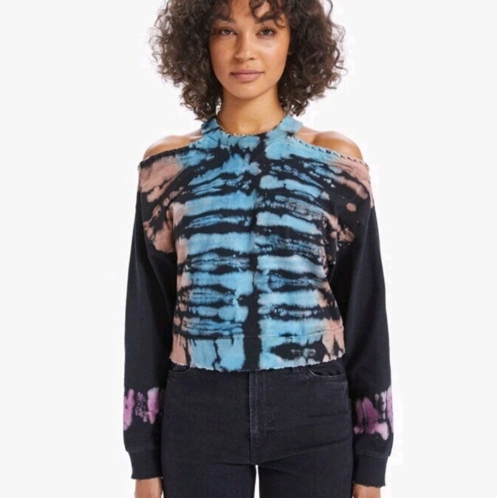 NOAM Caria Sweatshirt Azura 100% Cotton Tie Dye Boho USA Small